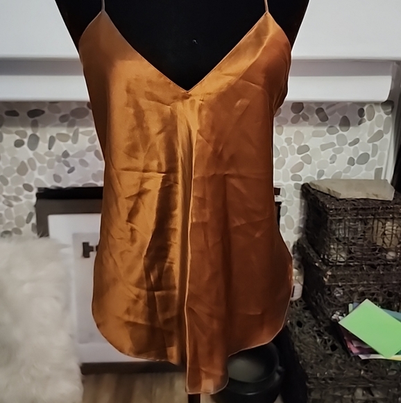 Saks Fifth Avenue Tops - Vintage Saks Fifth Avenue  100% silk camisole tank rusty brown L